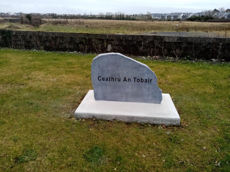 Stone sign at the entrance to a housing estate